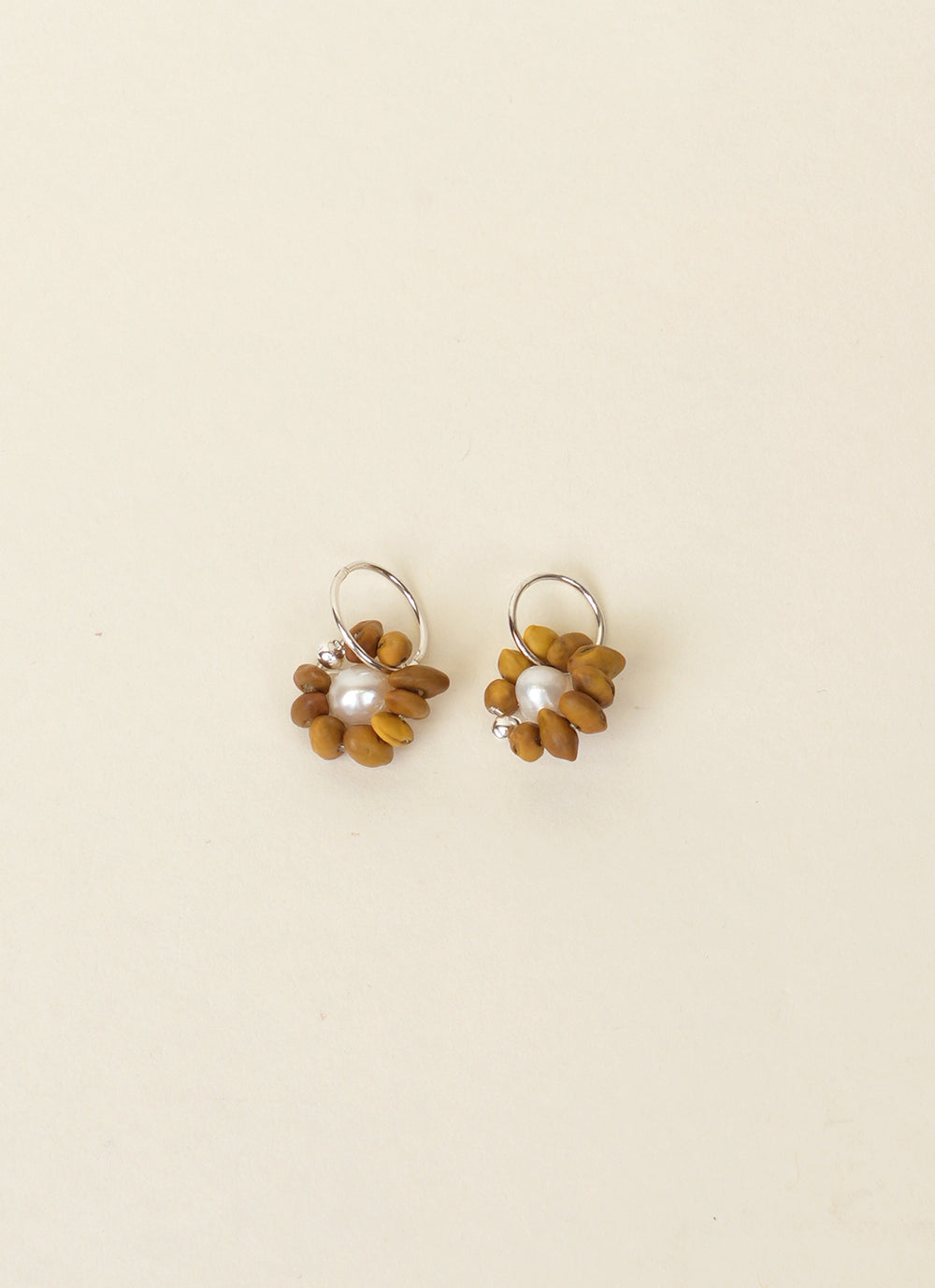 Avara Studio Kowhai and Pearl Daisy Earrings