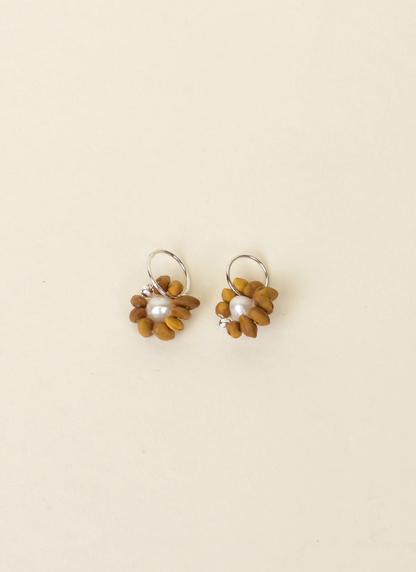 Avara Studio Kowhai and Pearl Daisy Earrings