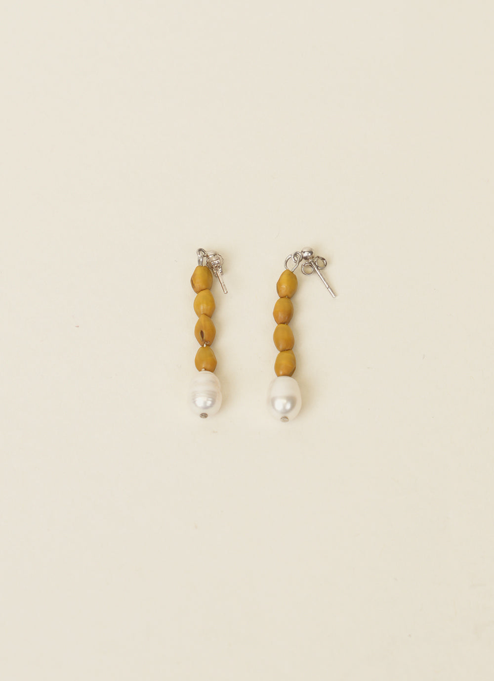 Avara Studio Kowhai and Pearl Drop Earrings