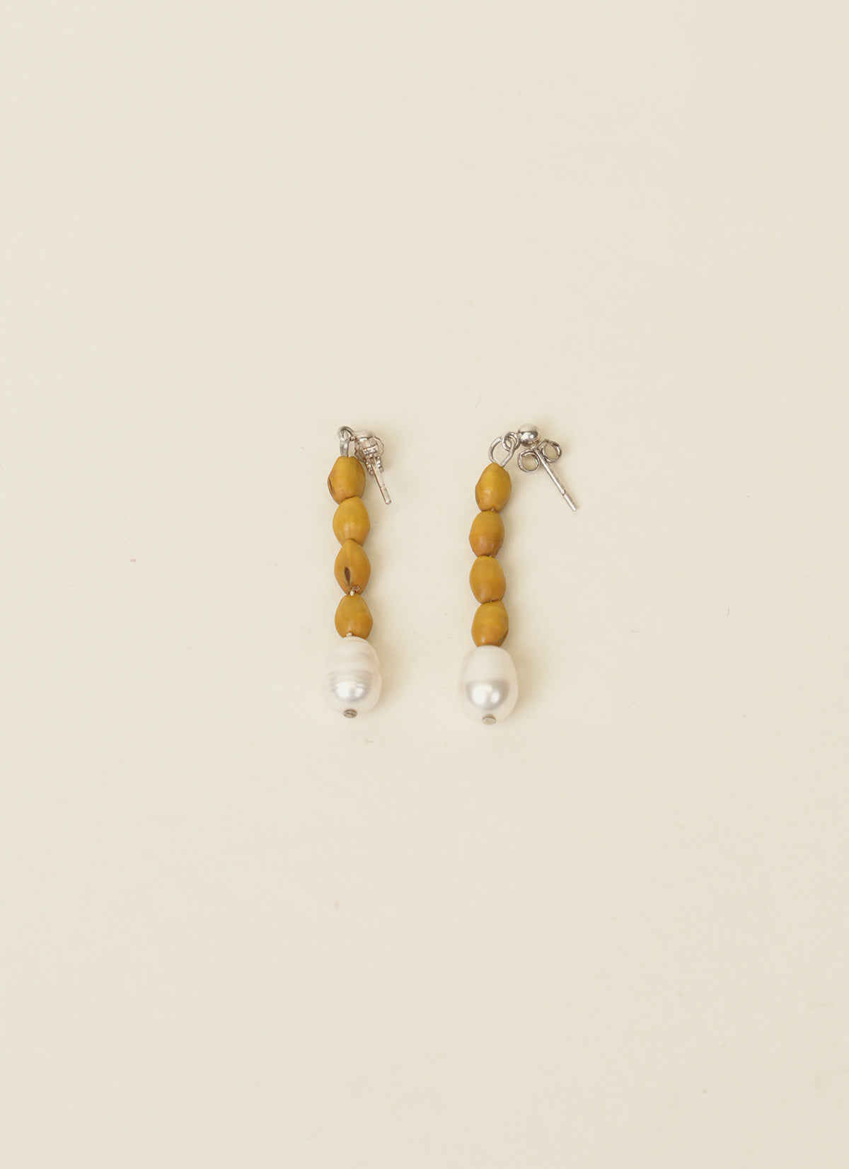 Avara Studio Kowhai and Pearl Drop Earrings