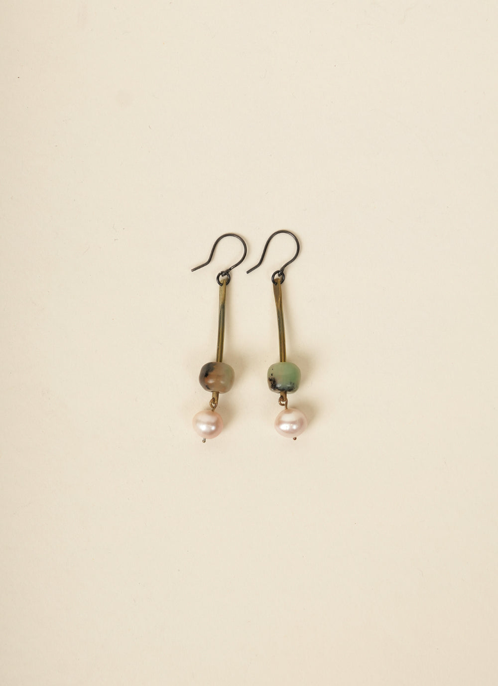 Awaroa Road Long Chrysoprase Earrings