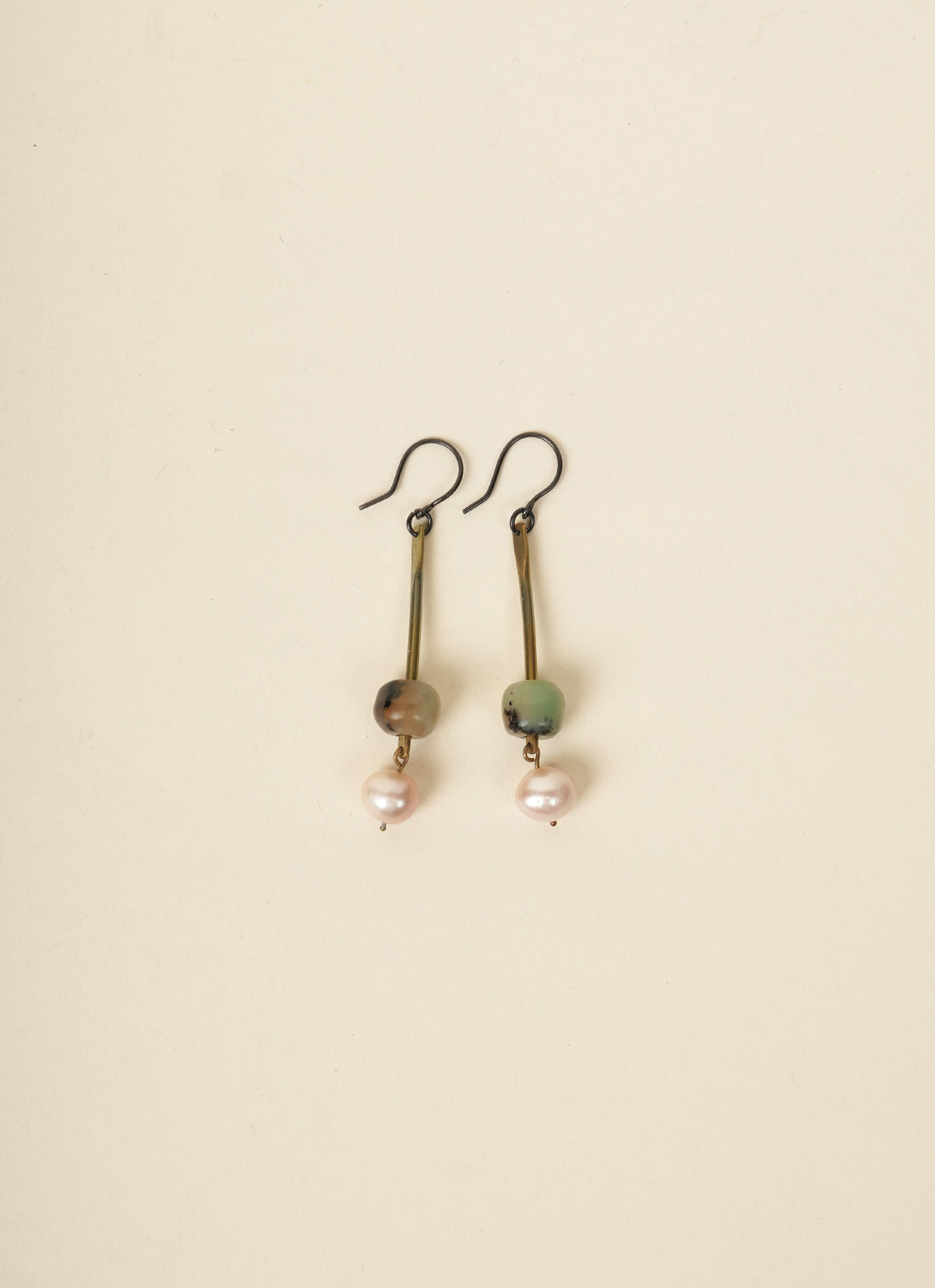 Awaroa Road Long Chrysoprase Earrings