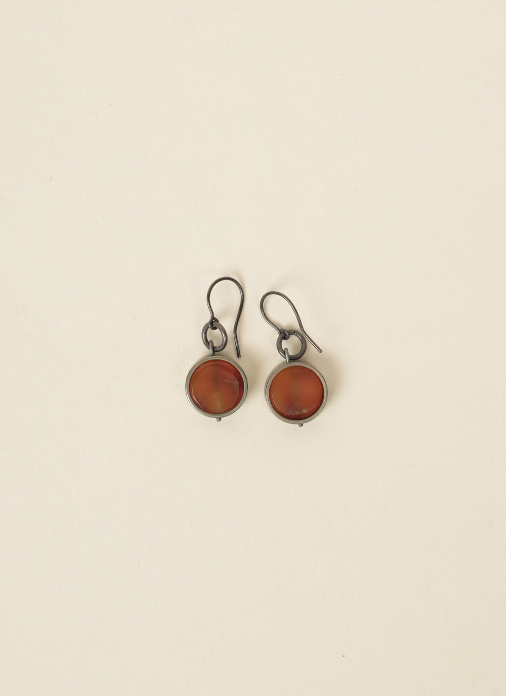 Awaroa Road Round Carnelian earrings