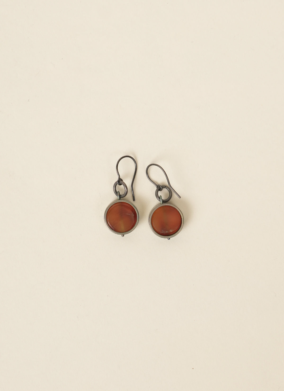 Awaroa Road Round Carnelian earrings