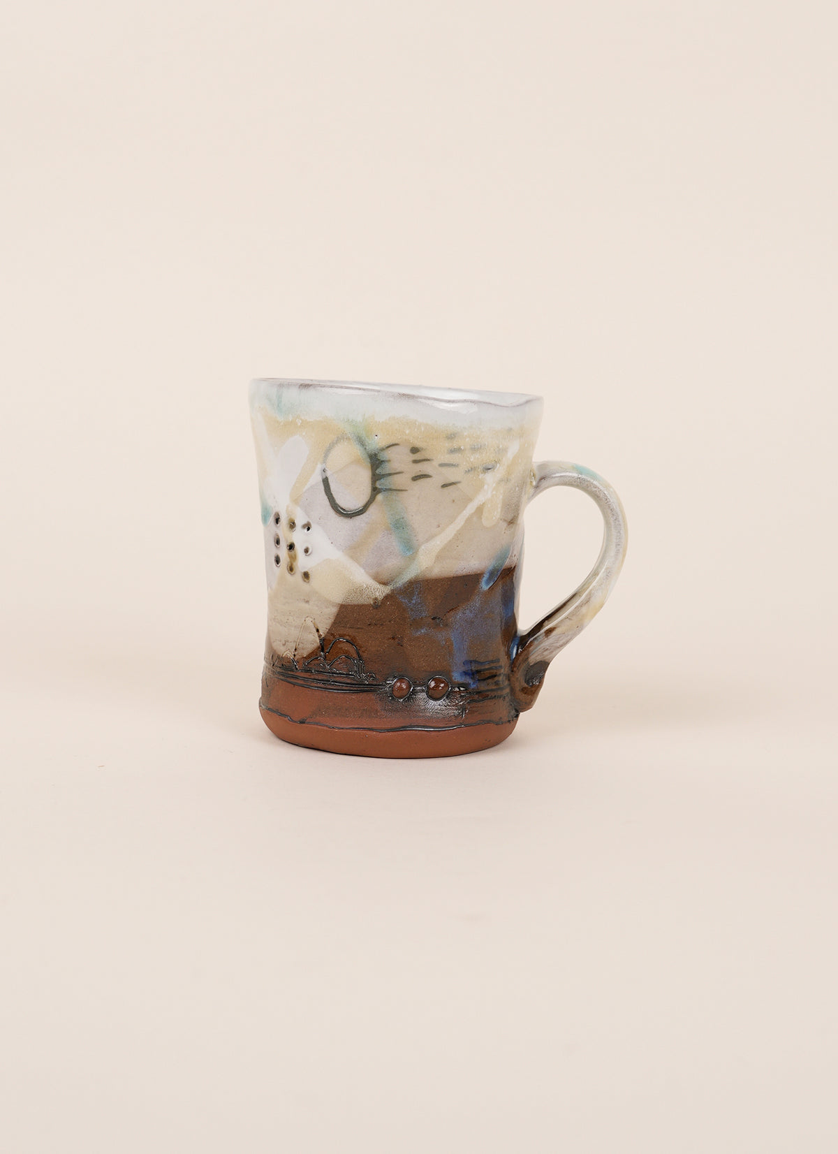 Brendan Adams Splashed Glaze Mugs