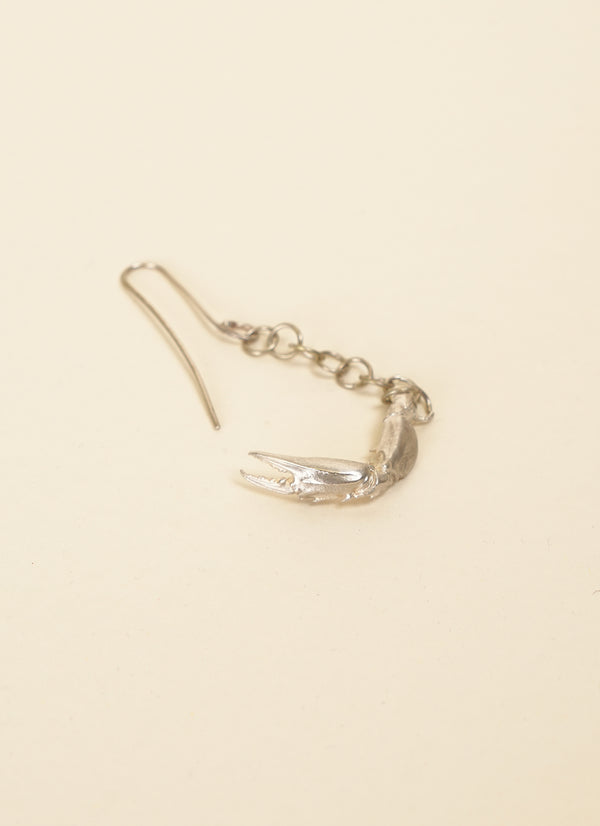 Judi Clements Silver Crab Stud on Silver Chain