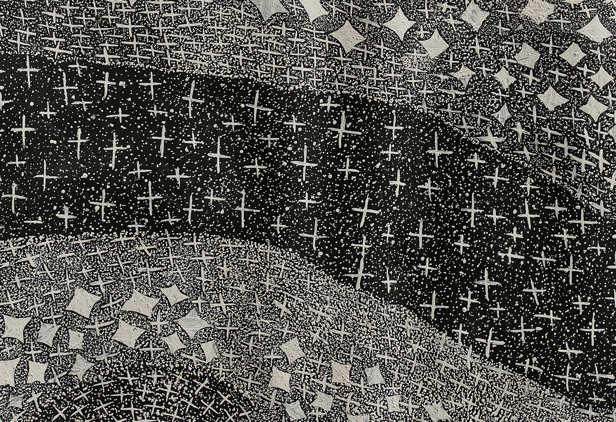 Nikau Hindin and Naminapu Maymuru-White | COSMOLOGIES exhibition photo