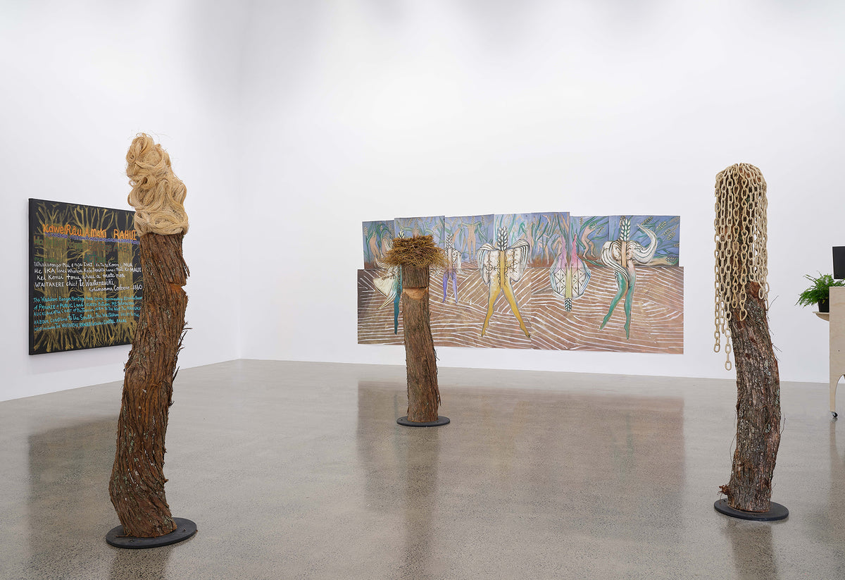 Jonathas de Andrade, Anetta Mona Chişa, Ayesha Green, Arapeta Hākura, Emily Karaka, Agnieszka Polska, Mathilde Rosier, Zheng Bo | all the forest stands with you exhibition photo