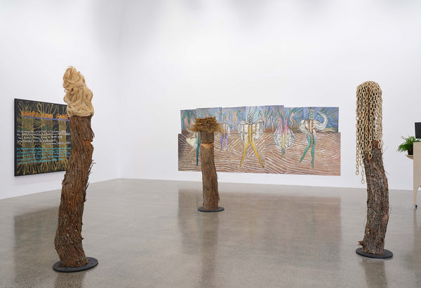 Jonathas de Andrade, Anetta Mona Chişa, Ayesha Green, Arapeta Hākura, Emily Karaka, Agnieszka Polska, Mathilde Rosier, Zheng Bo | all the forest stands with you exhibition photo