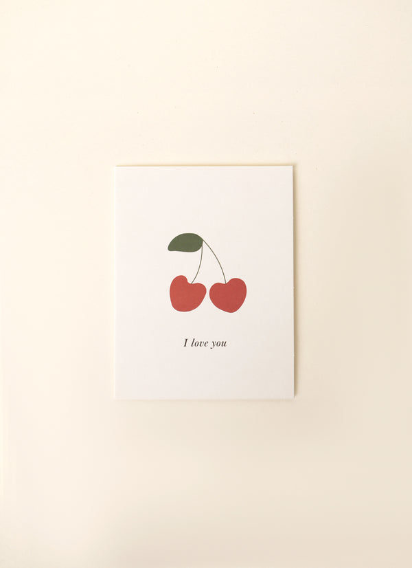 Father Rabbit I Love You Cherries Card
