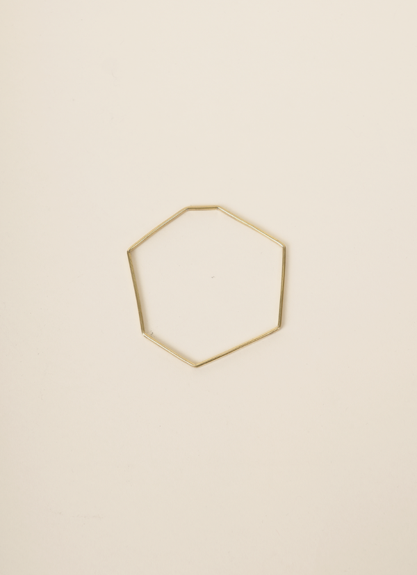 Julia Marin Asymmetric Geo Bangle Brass