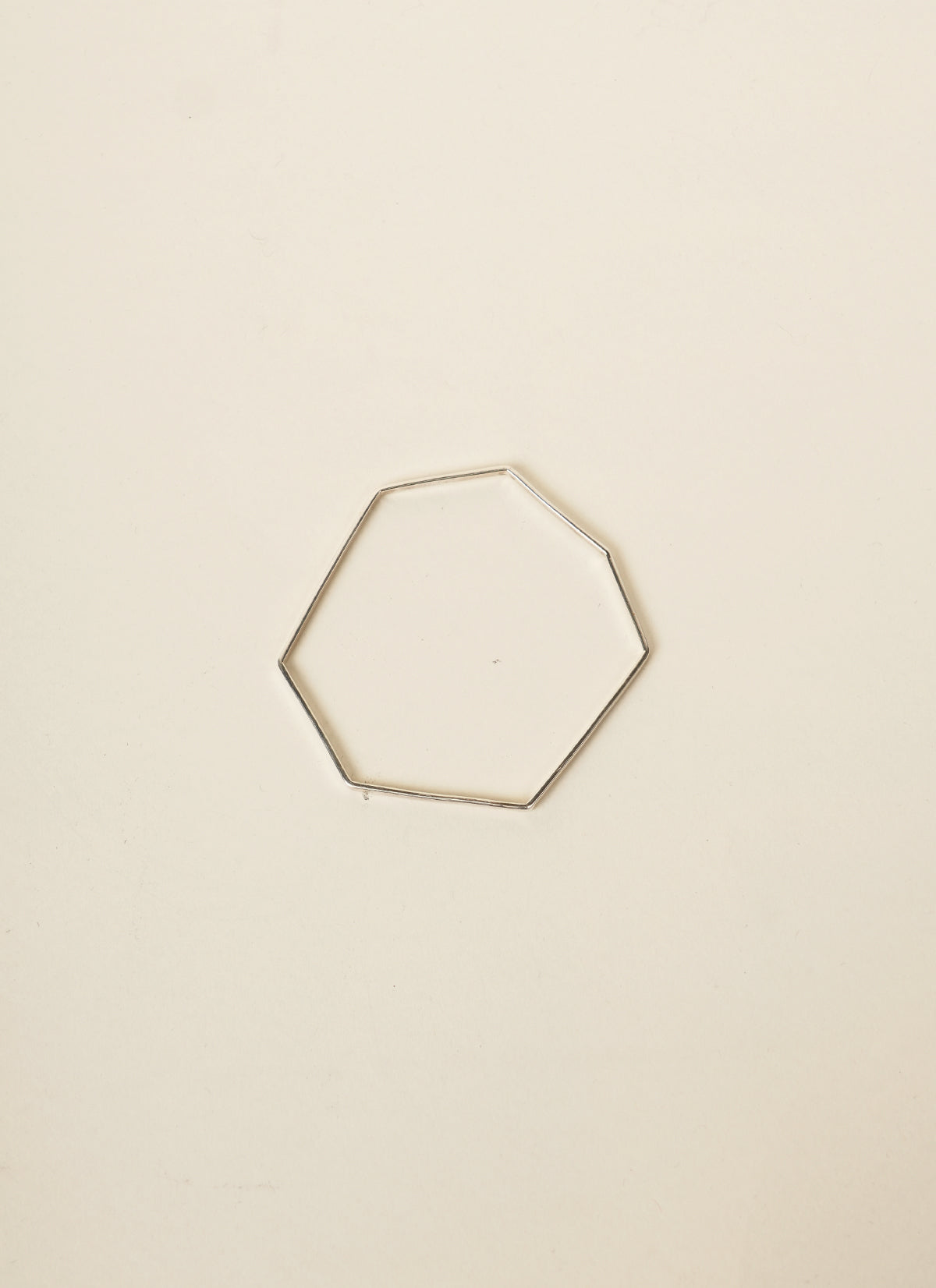 Julia Marin Asymmetric Geo Bangle Silver