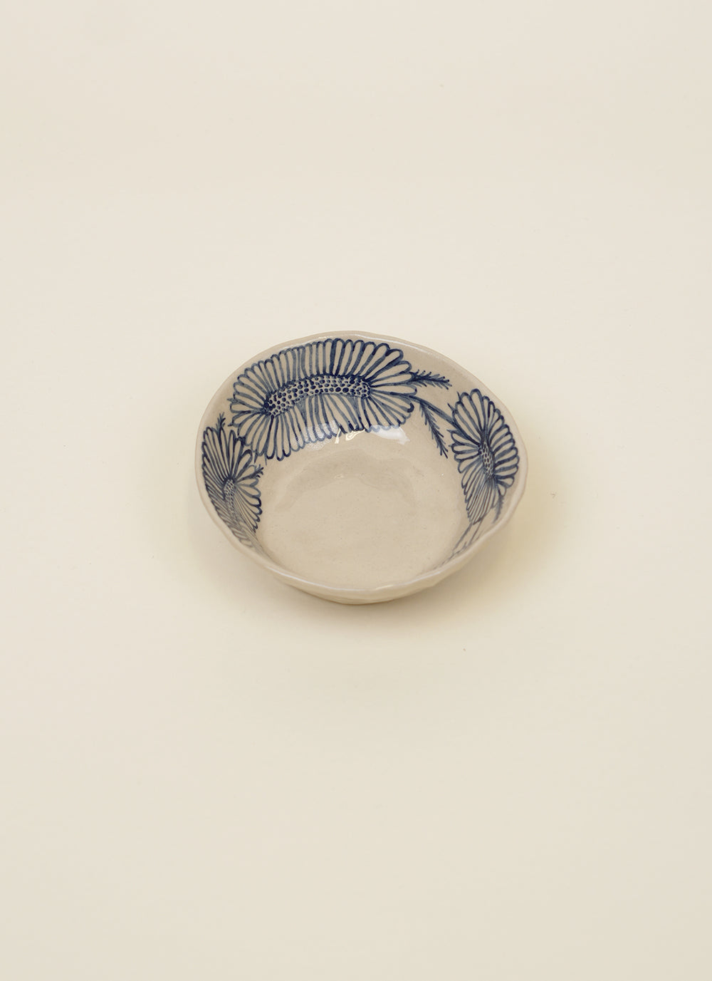 Laura Allen Blue Flower Bowl Medium