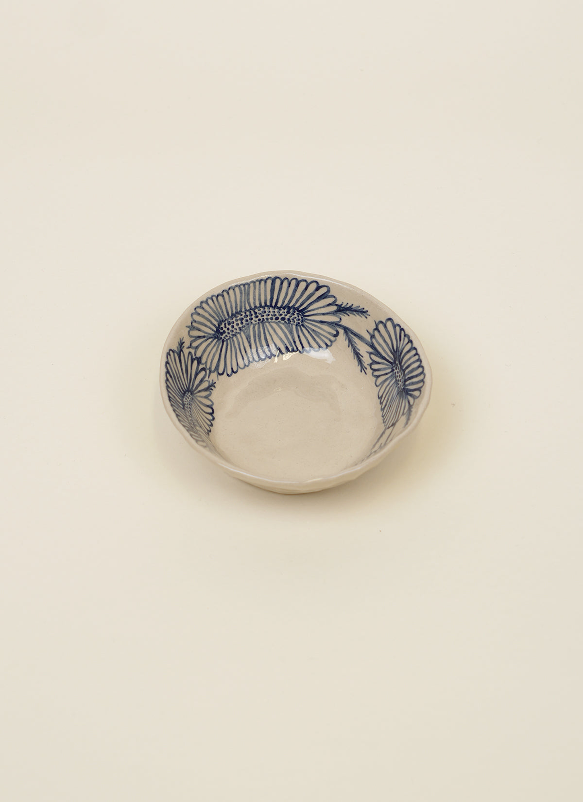 Laura Allen Blue Flower Bowl Medium