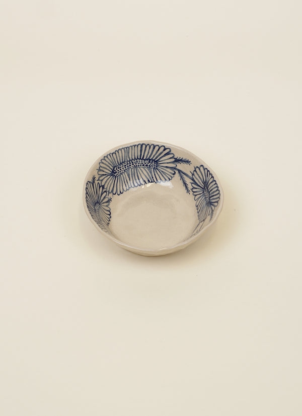 Laura Allen Blue Flower Bowl Medium