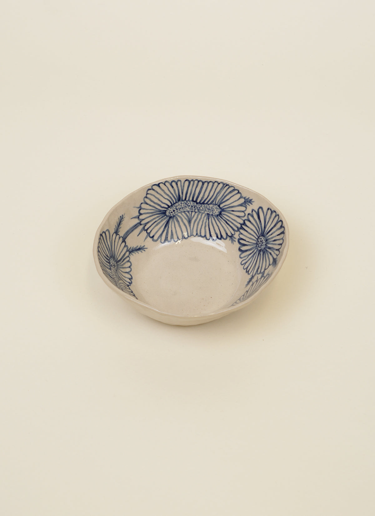 Laura Allen Blue Flower Bowl Large