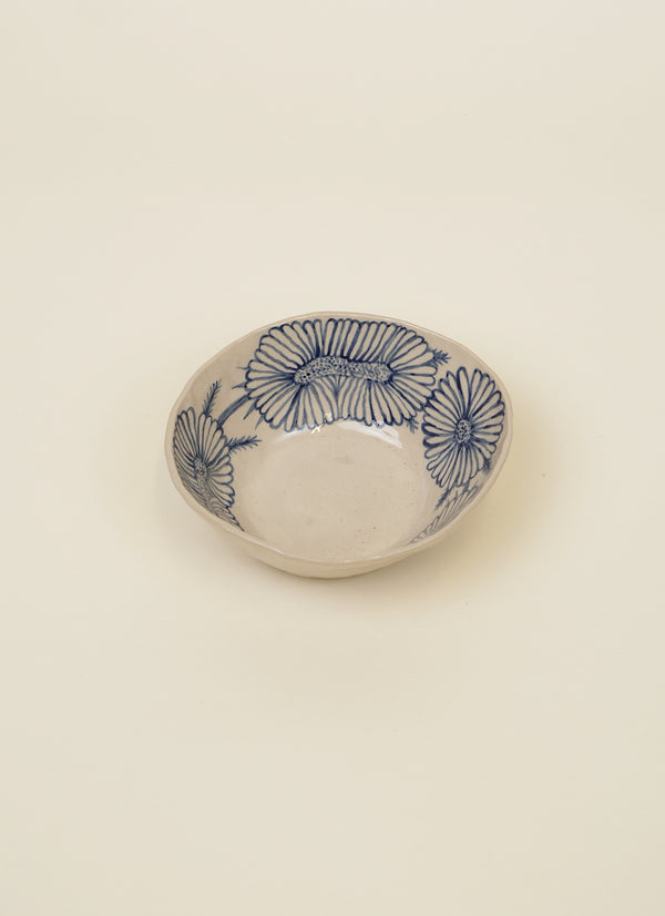 Laura Allen Blue Flower Bowl Large