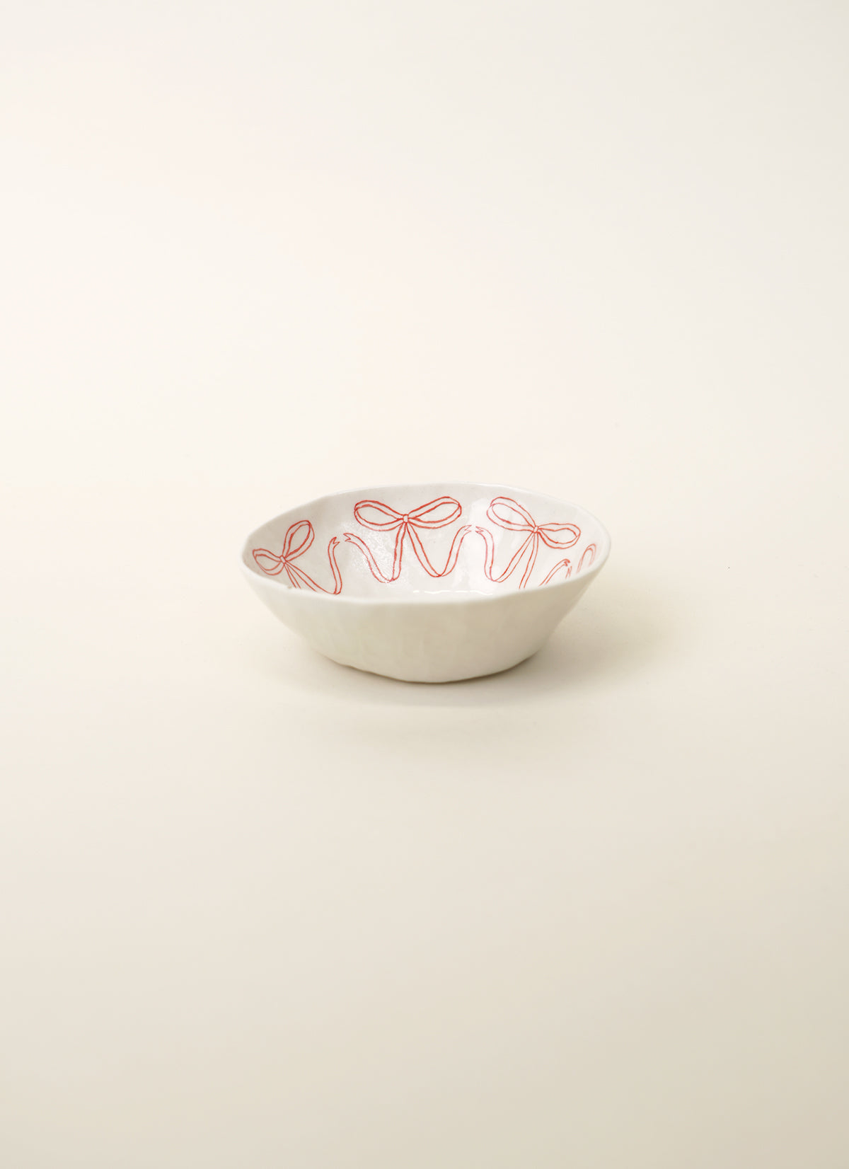 Laura Allen Red Bow Porcelain Bowl