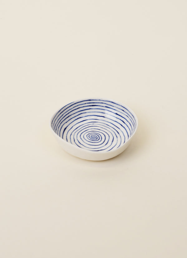 Laura Allen Blue Spiral Porcelain Dish