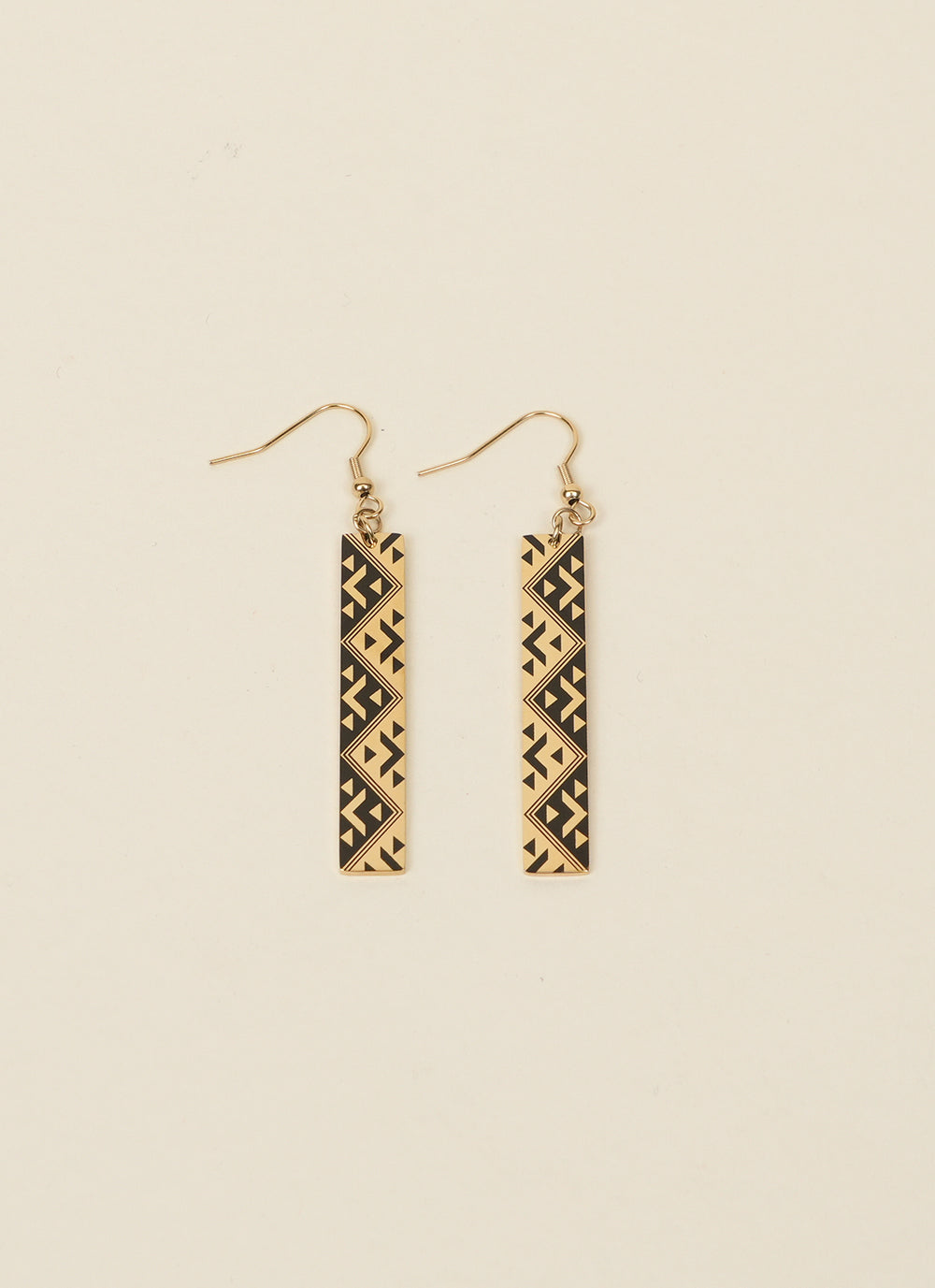Māori by Design Gold and Black Earrings