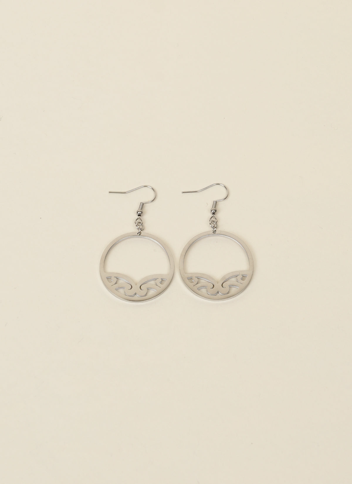 Māori by Design Silver Circle Earrings