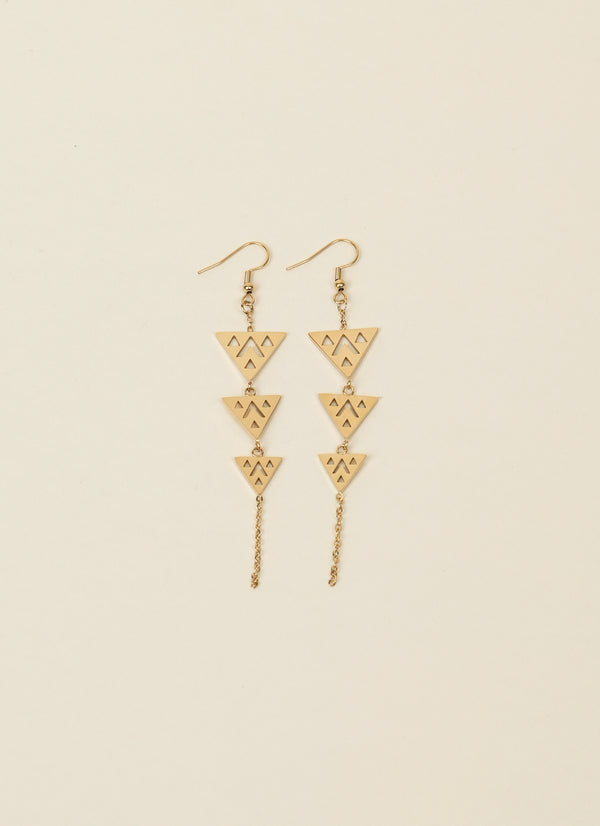 Māori by Design Gold Triangle Trio Drop