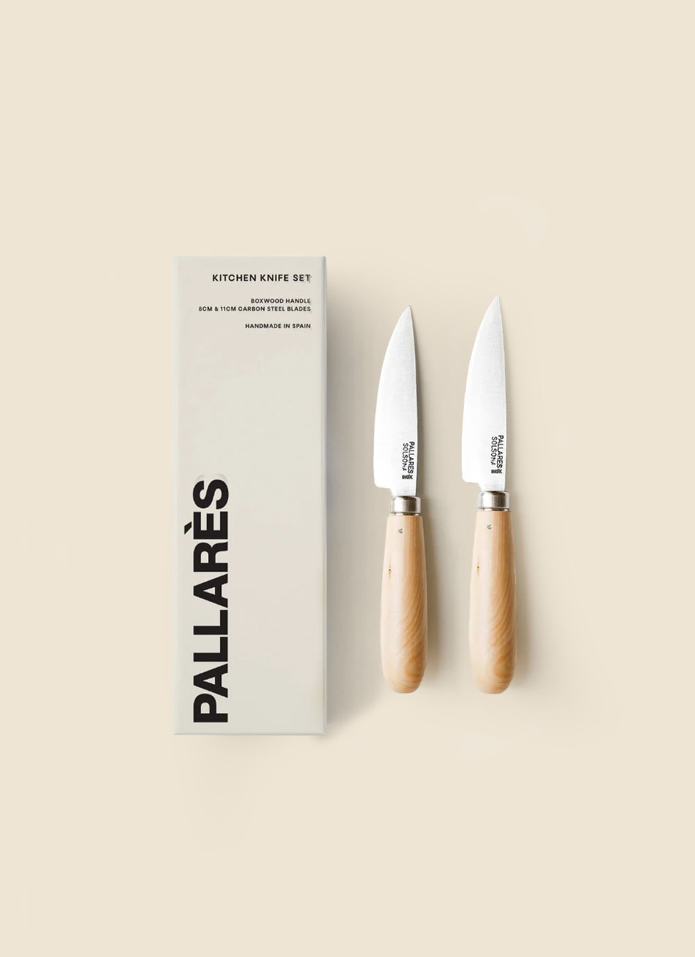 Pallarès Boxwood Kitchen Knife set 8cm and 11cm - Carbon Steel
