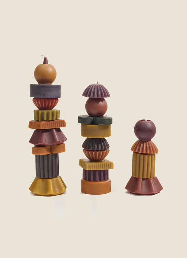 Poppy and Sage Stacking Candles