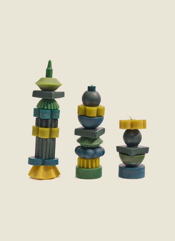 Poppy and Sage Stacking Candles
