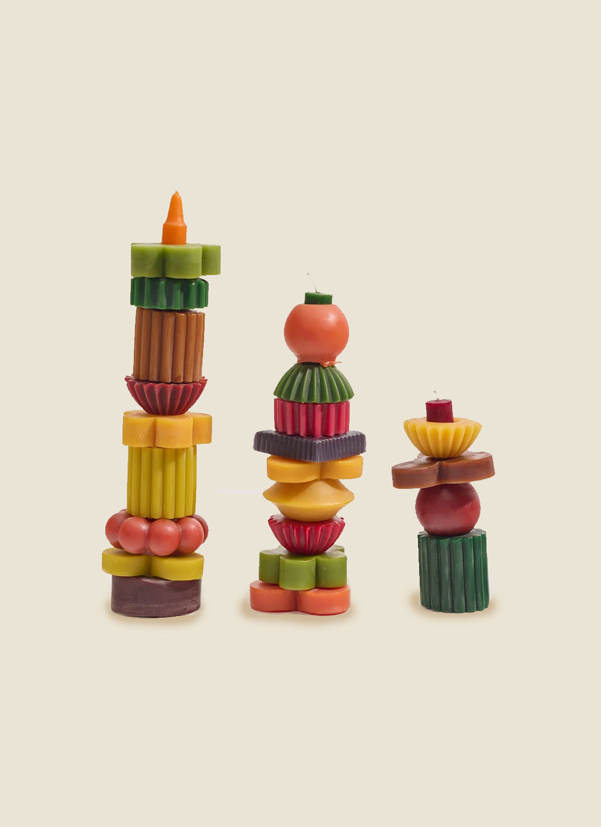 Poppy and Sage Stacking Candles