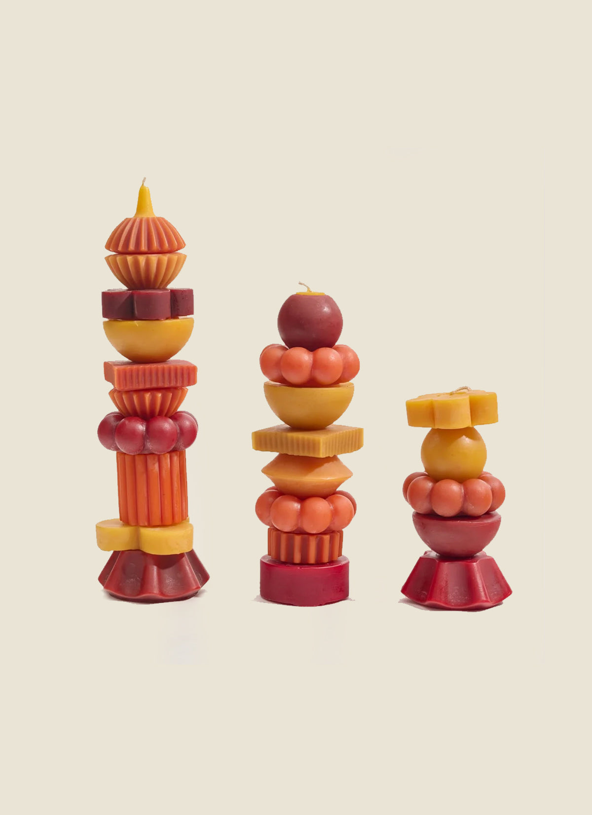 Poppy and Sage Stacking Candles
