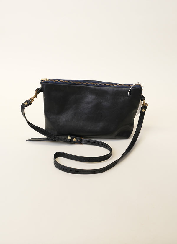 Ruby Perriton Black Leather Clutch Bag