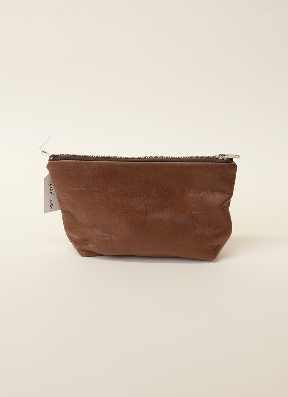Ruby Perriton Brown Leather Makeup Bag
