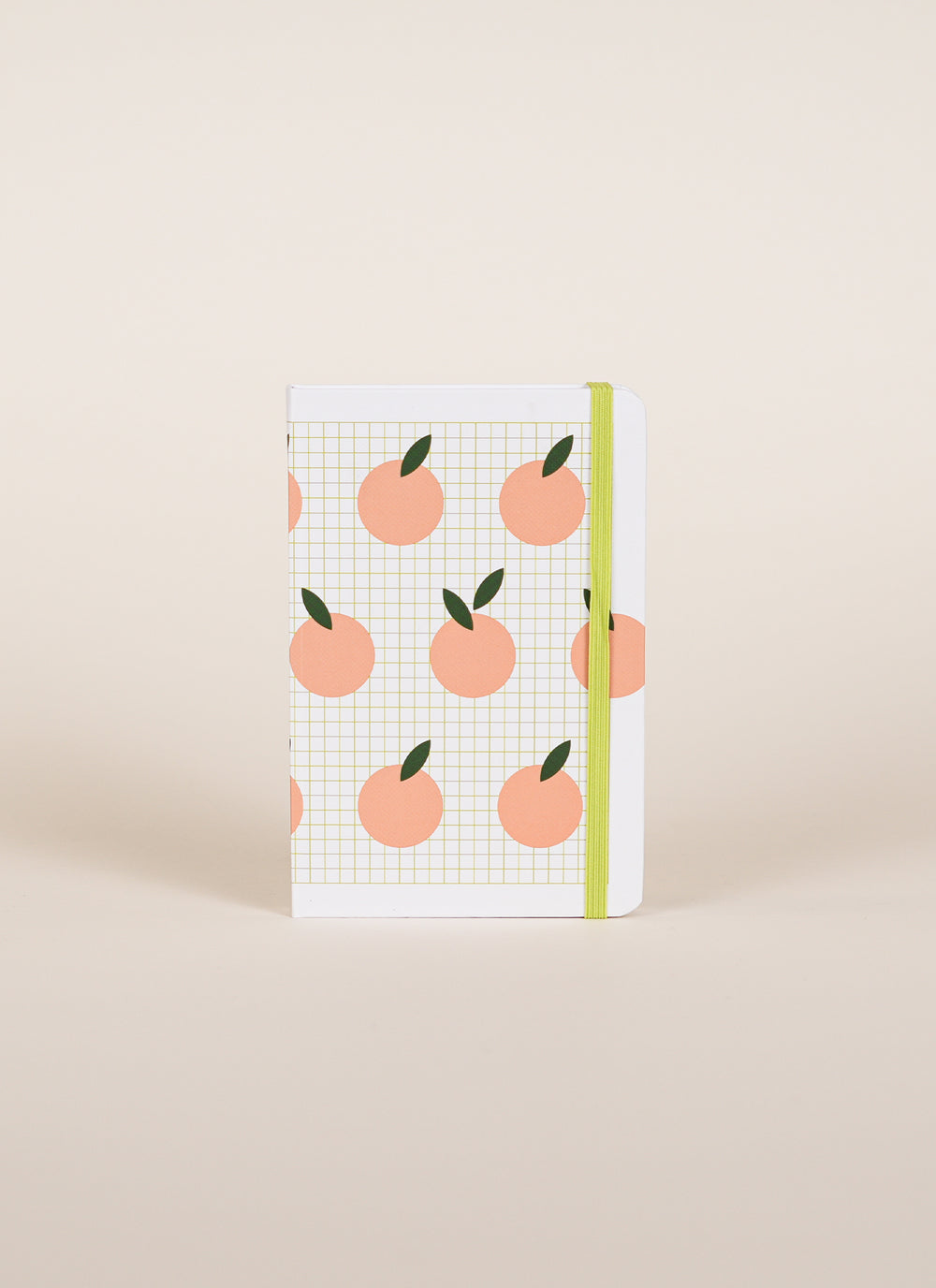 Lettuce Peach Grid Hardcover Notebook