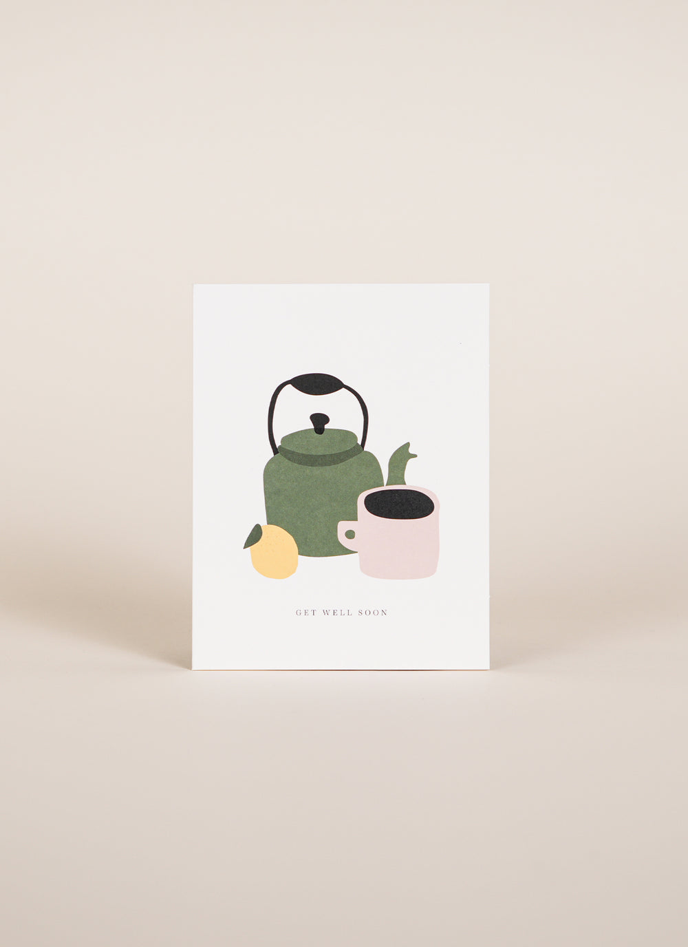 Father Rabbit Get Well Soon Card Teapot Card