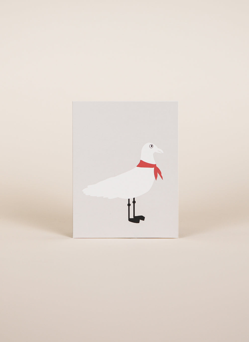 Seagull with Red Scarf Card