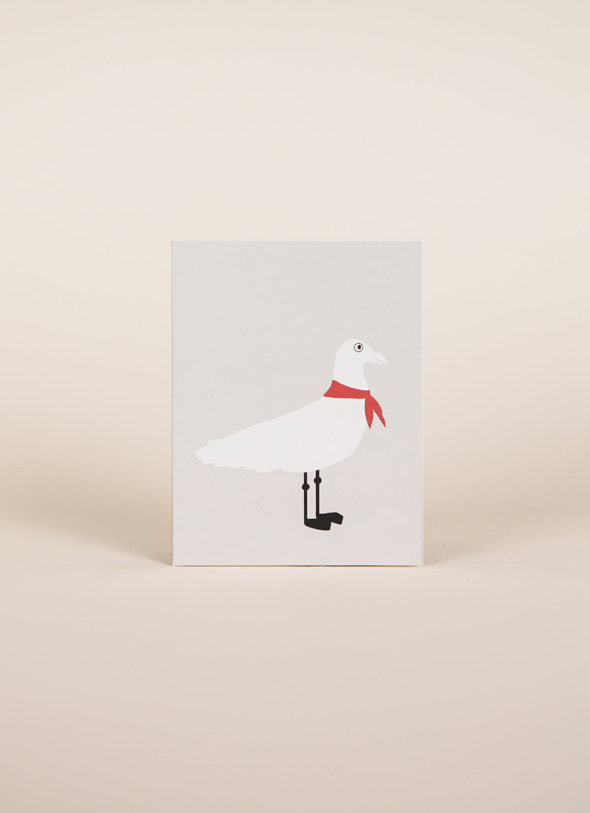 Seagull with Red Scarf Card