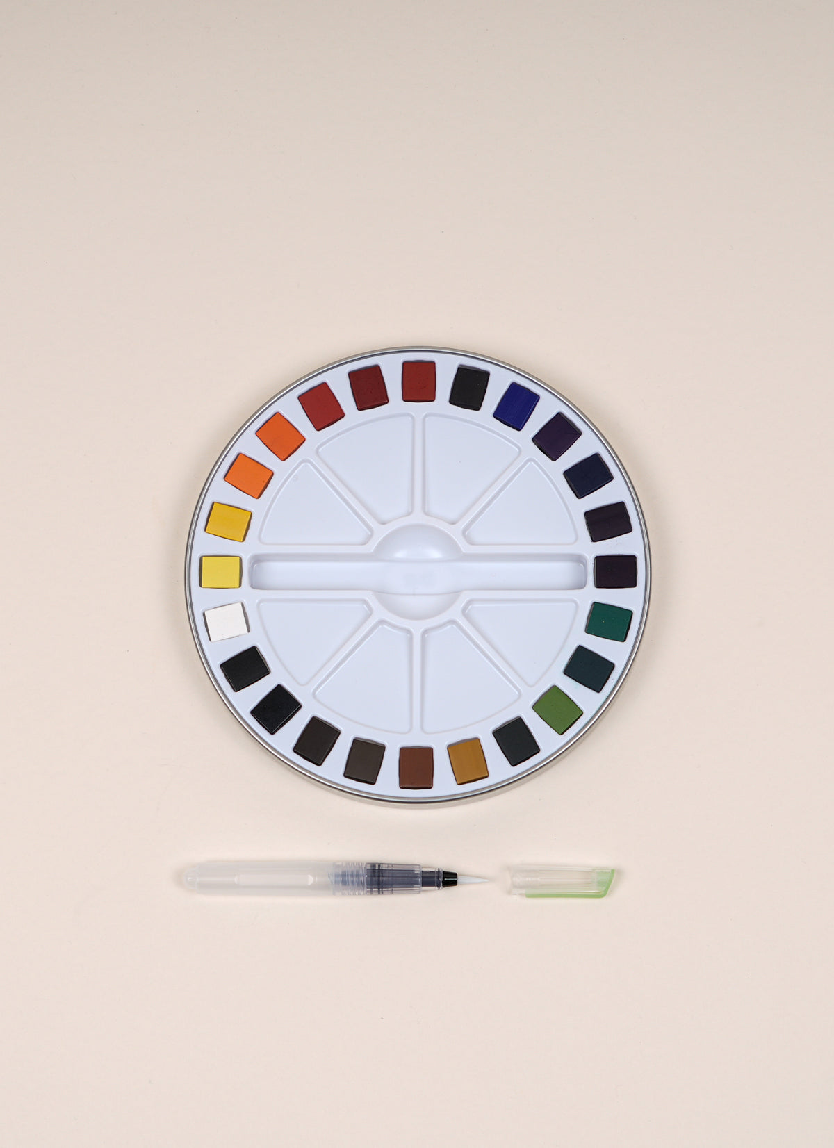 Pebeo Watercolour Round Metal Box 24 Half Pans