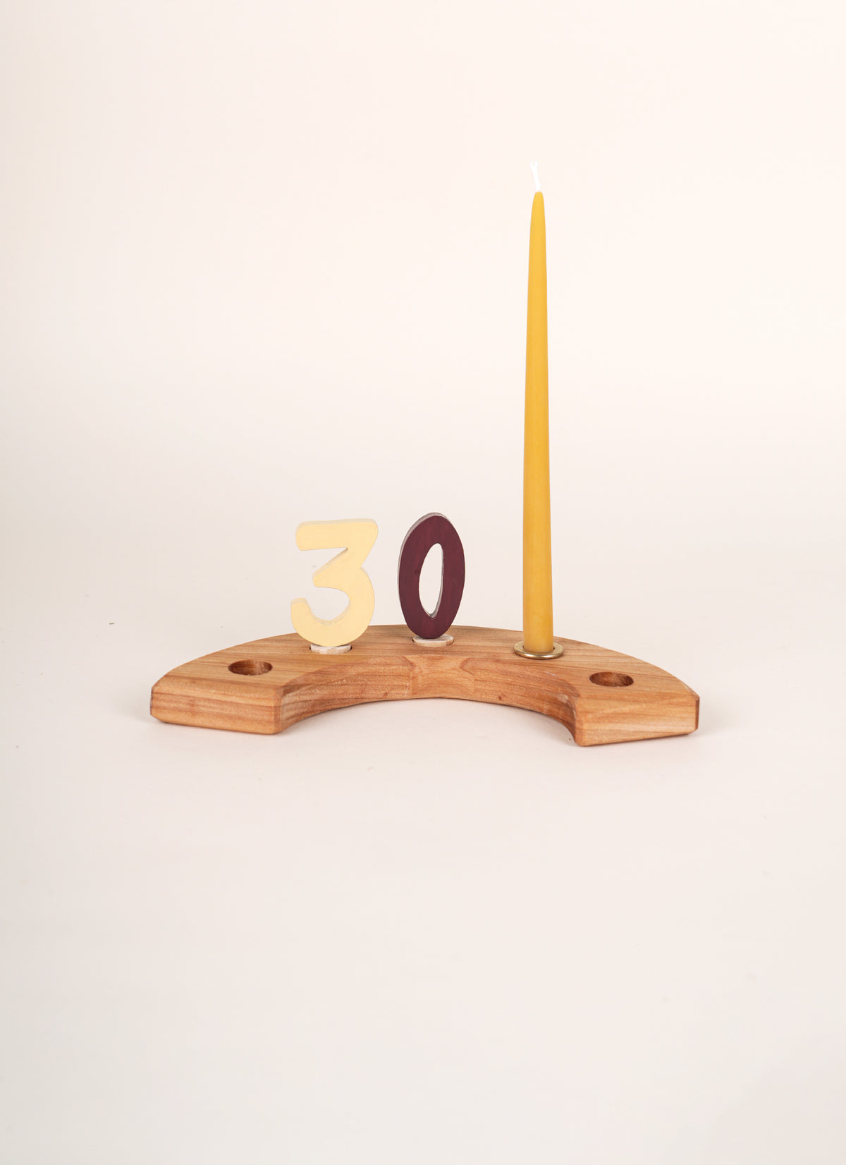 Poppy and Sage Wooden Numbers Celebration Ring Ornaments