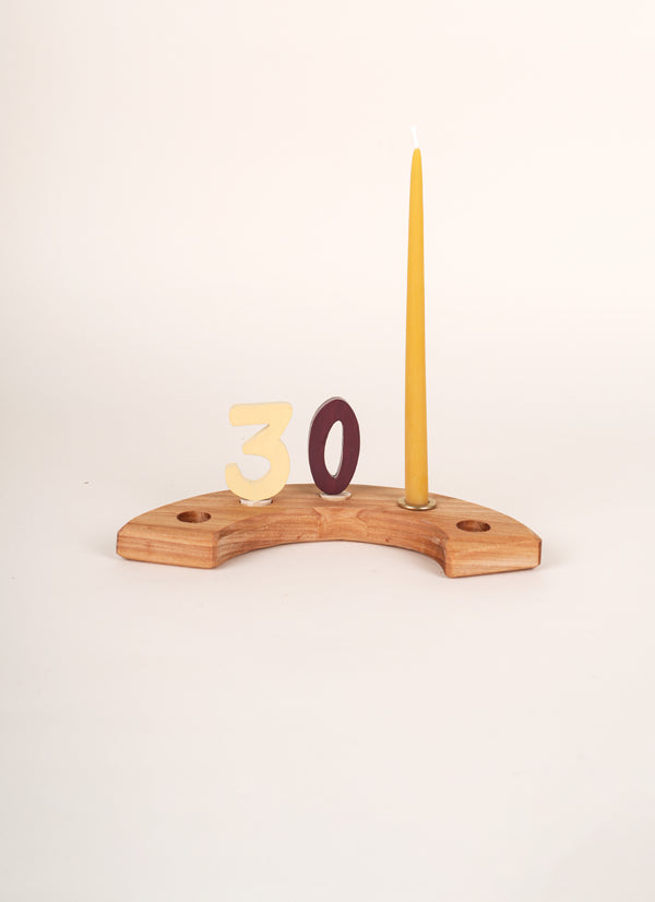 Poppy and Sage Wooden Numbers Celebration Ring Ornaments