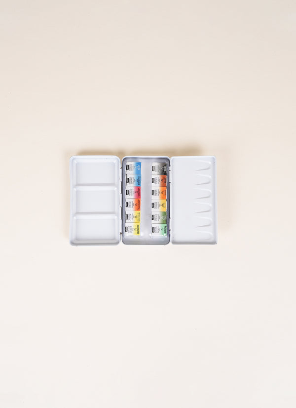 Pebeo Watercolour Pocket Metal Box 12 Half Pan